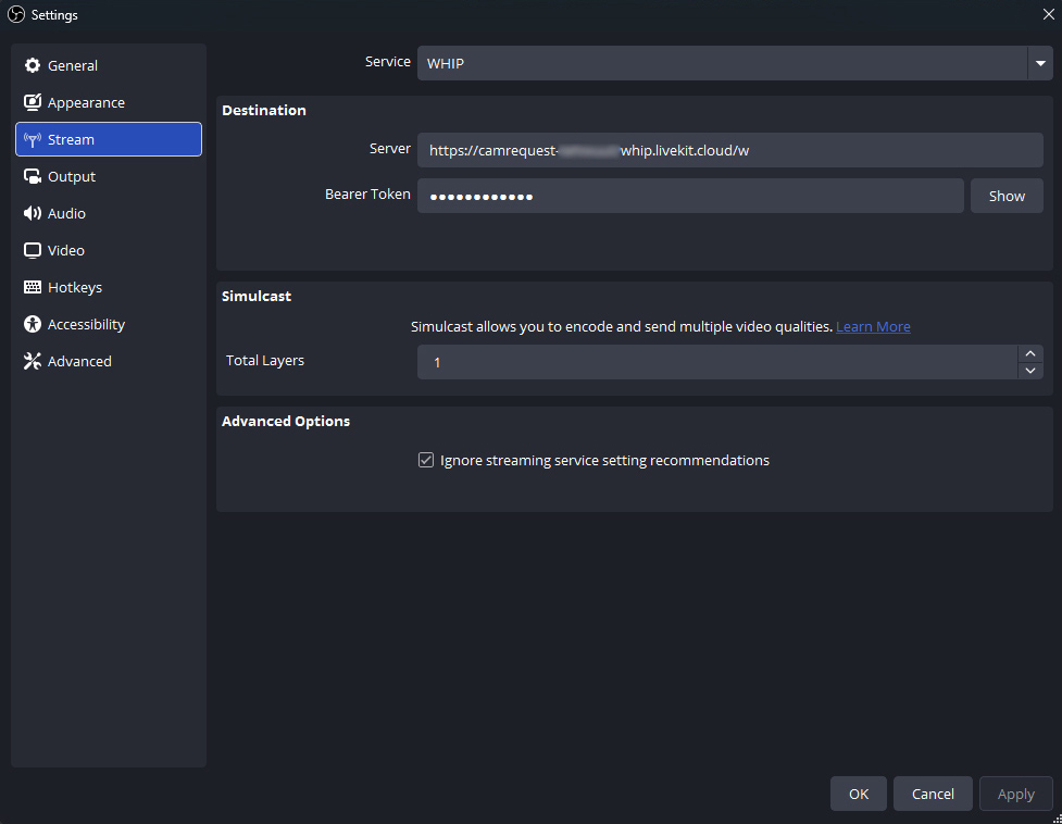 OBS Settings
